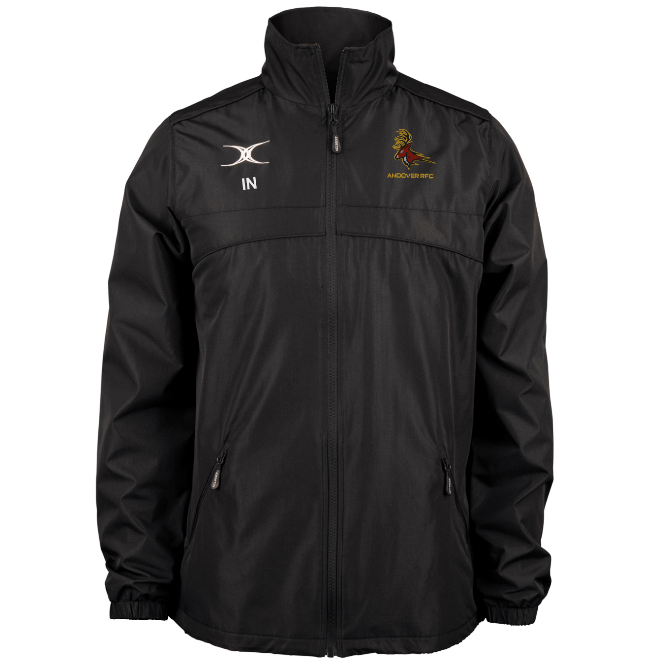 gilbert-rugby-andover-rfc-giacca-full-zip-photon-uomo-nera image 1