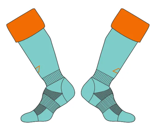 grays-g650-calze-hockey-teal-arancione-rochdale-hc image 1