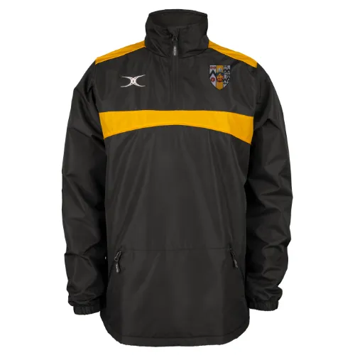 gilbert-rugby-photon-1-4-zip-brasenose-college-adulto-nero-oro-giacca-training-l image 1