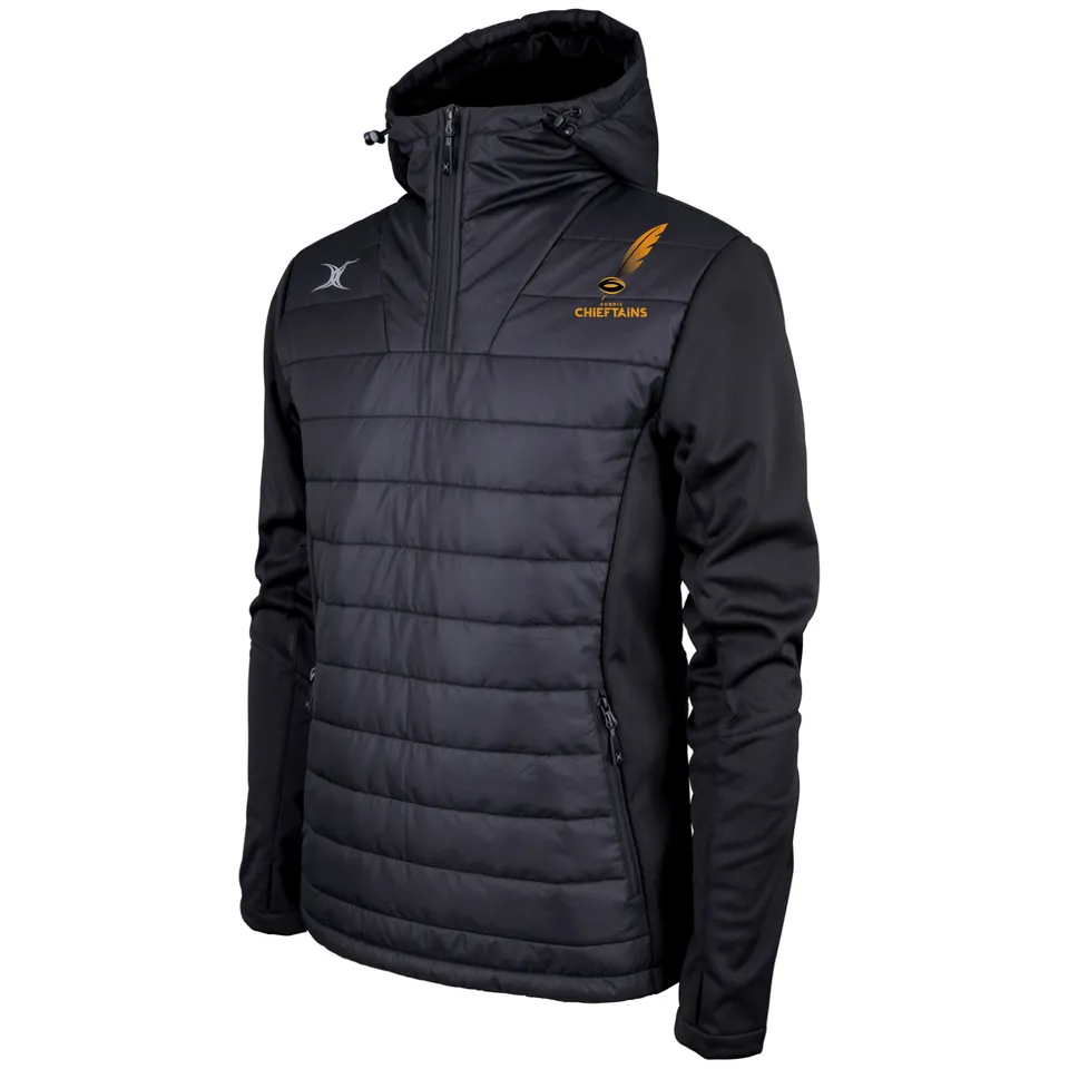 gilbert-rugby-currie-chieftains-giacca-pro-active-quarter-zip-nera-uomo image 1