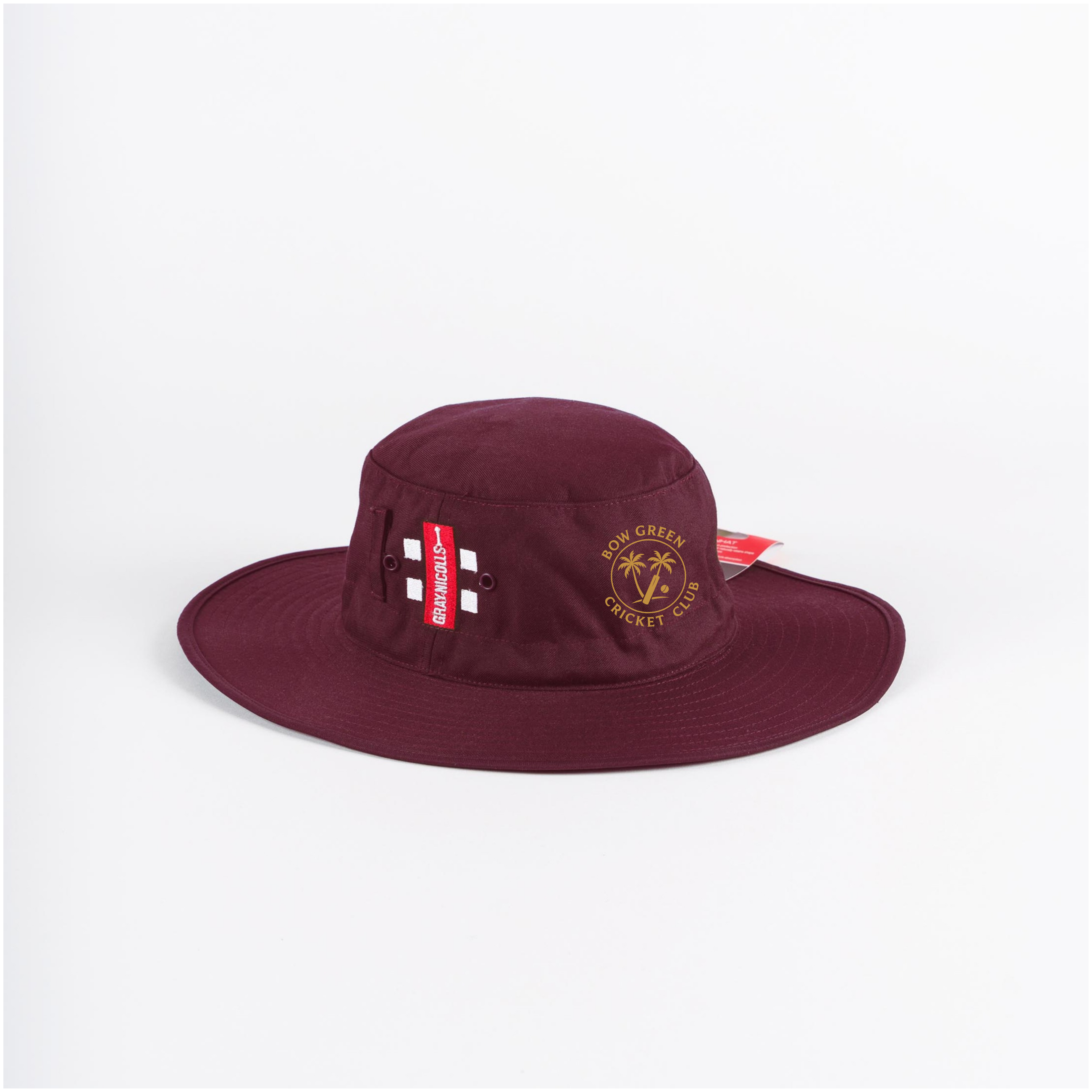 gray-nicolls-cappello-sole-cricket-bow-green-cc-senior-bordeaux image 1
