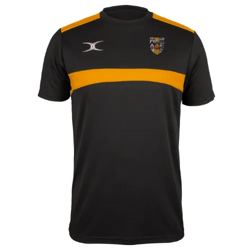 gilbert-rugby-photon-t-shirt-brasenose-college-adulto-nero-oro image 1