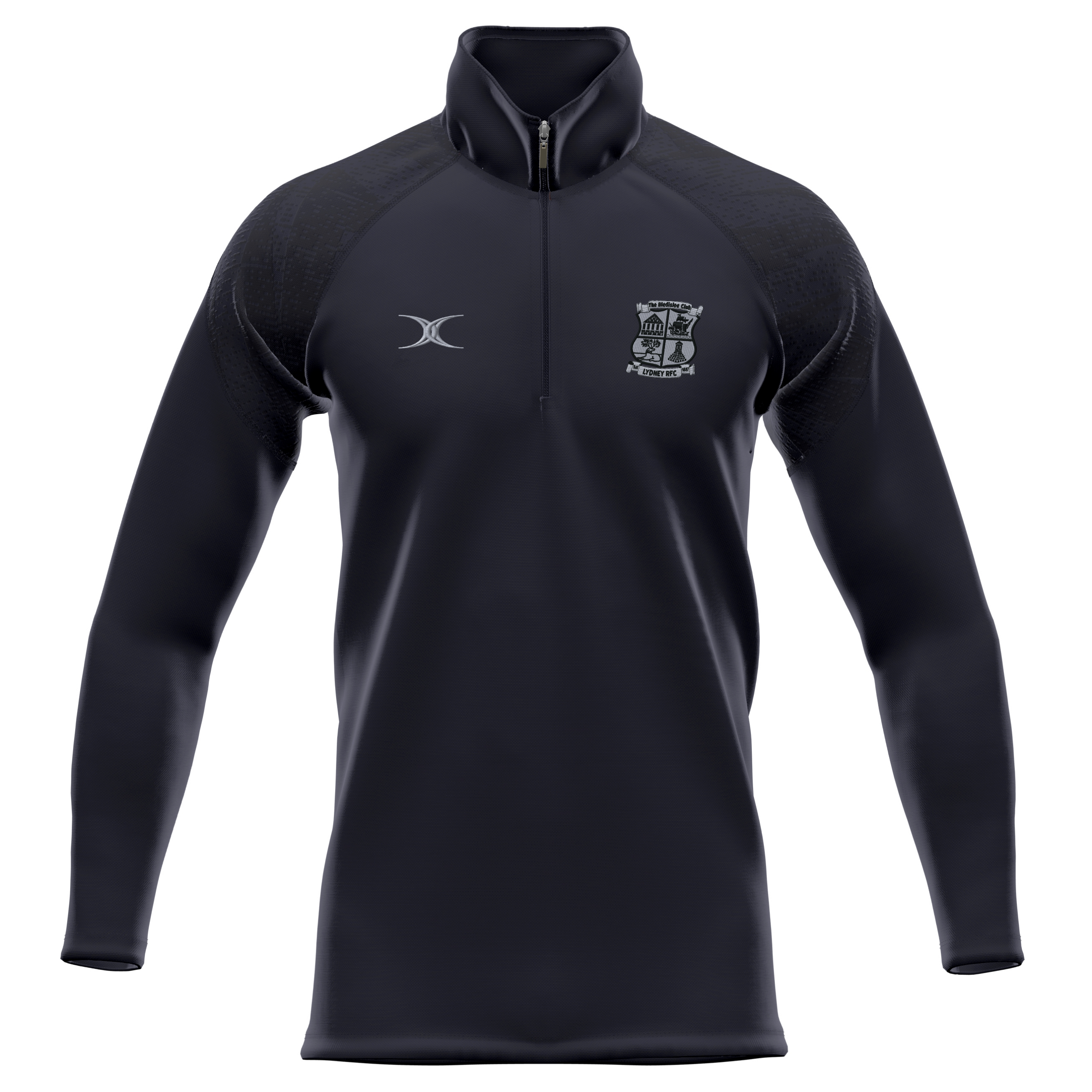 gilbert-rugby-gts-1-4-zip-fleece-senior-lydney-rfc-nero image 1