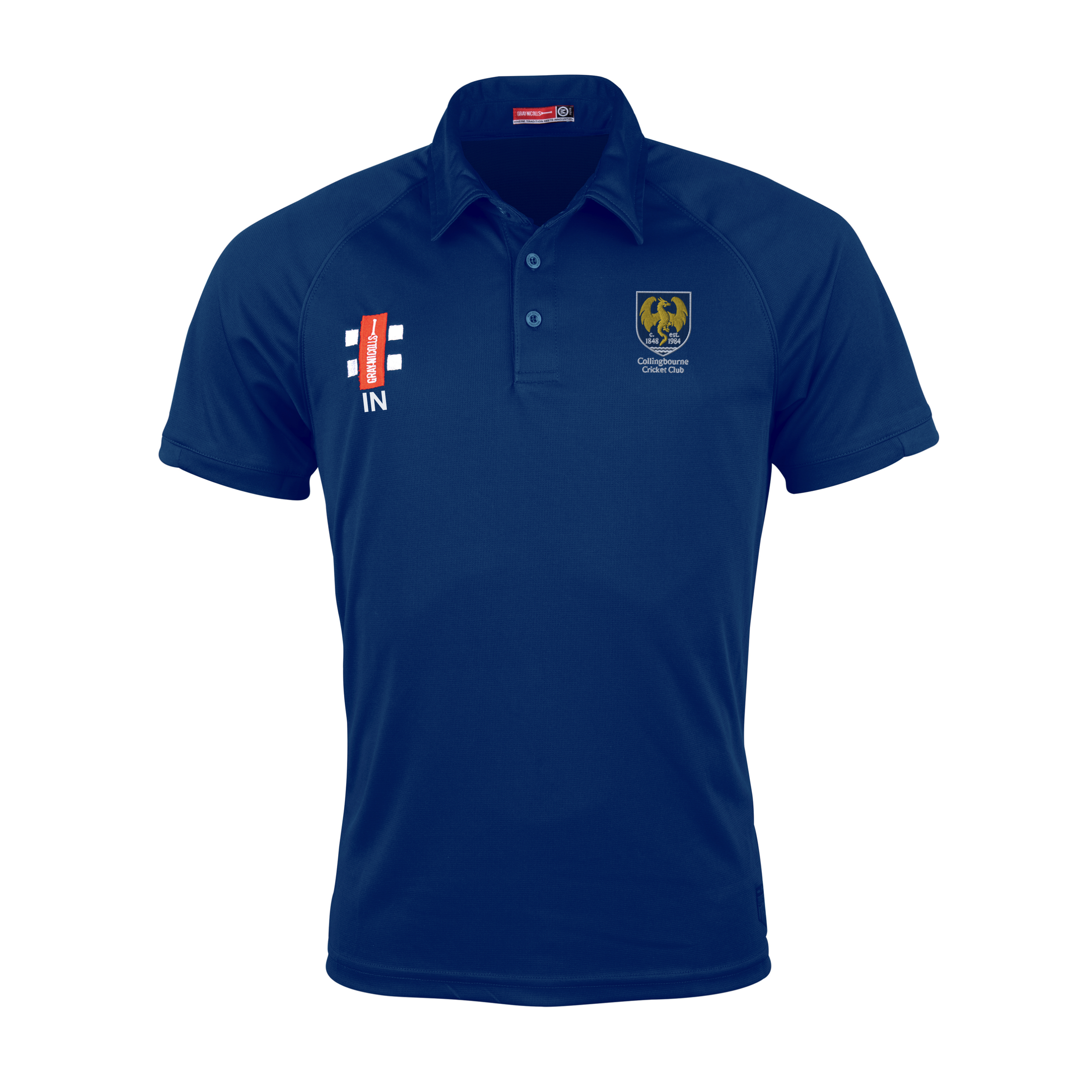 gray-nicolls-collingbourne-cc-matrix-v2-polo-manica-corta-senior-blu-navy image 1