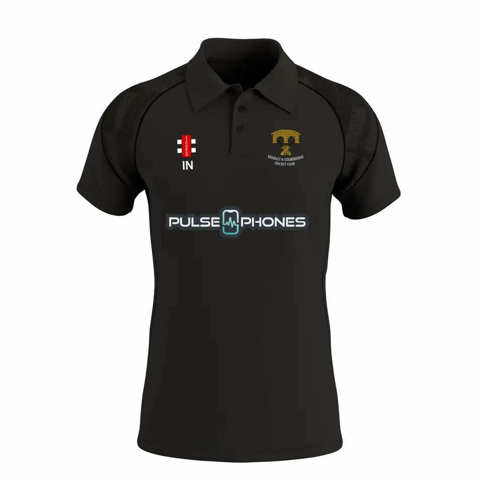 gray-nicolls-gts-polo-manica-corta-senior-nero-bradley-colnebridge-cc image 1