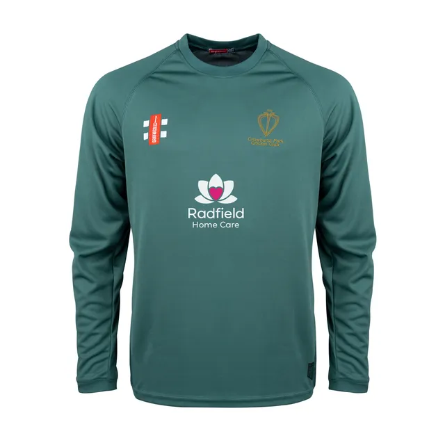 gray-nicolls-crowhurst-park-cc-matrix-v2-t-shirt-manica-lunga-senior-green image 1