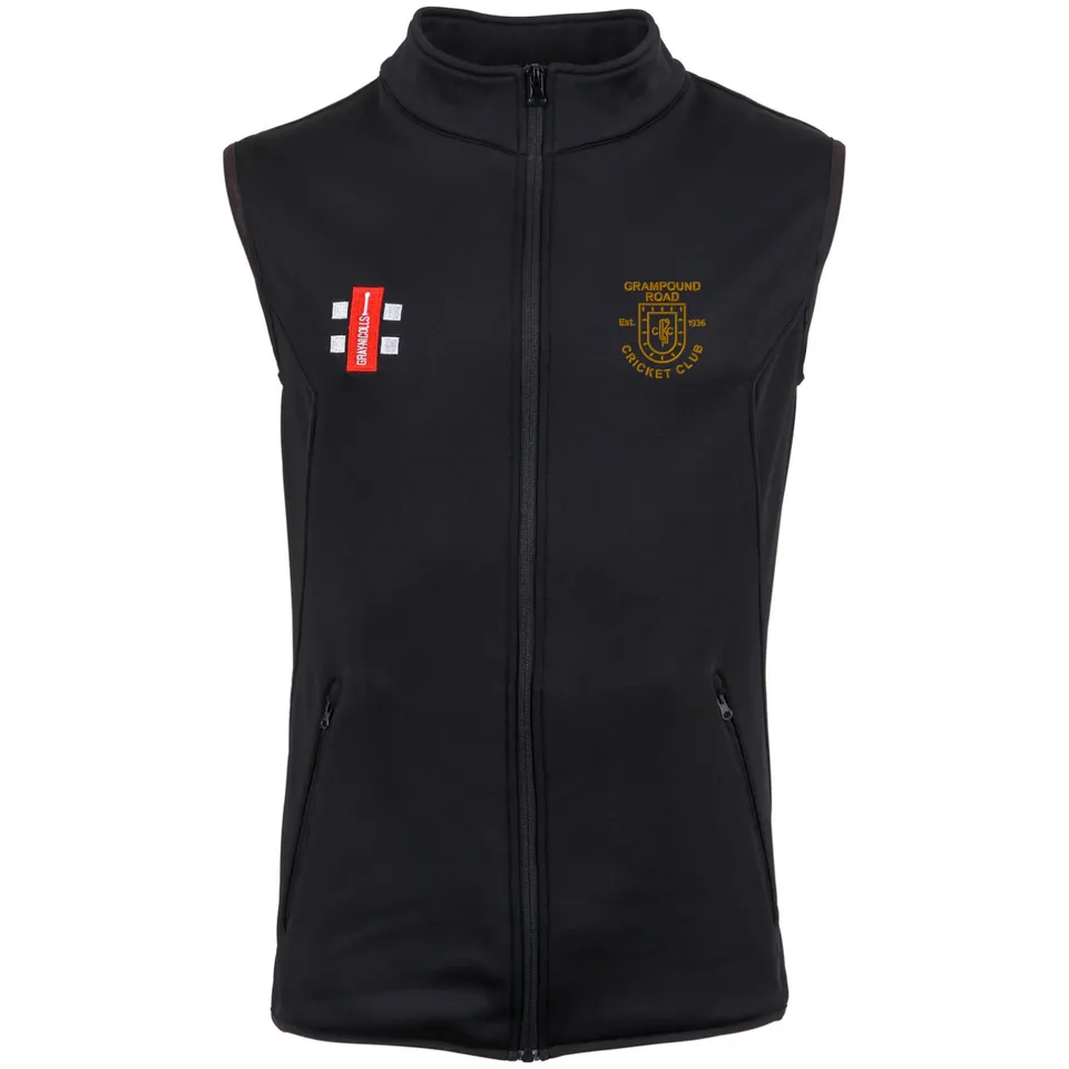 gray-nicolls-grampound-road-cc-adulto-gilet-smanicato-storm-fleece-nero image 1