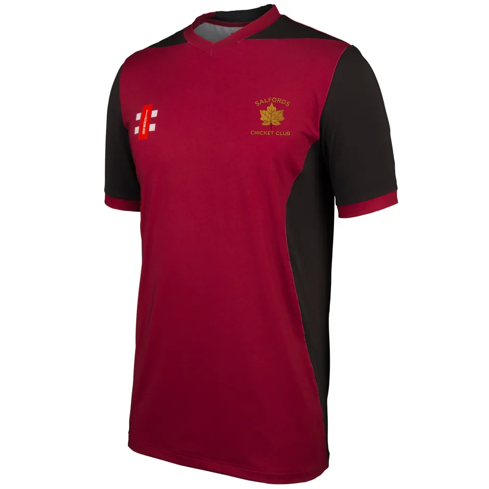 gray-nicolls-salfords-cc-bambino-maglia-pro-performance-t20-bordeaux-nero image 1