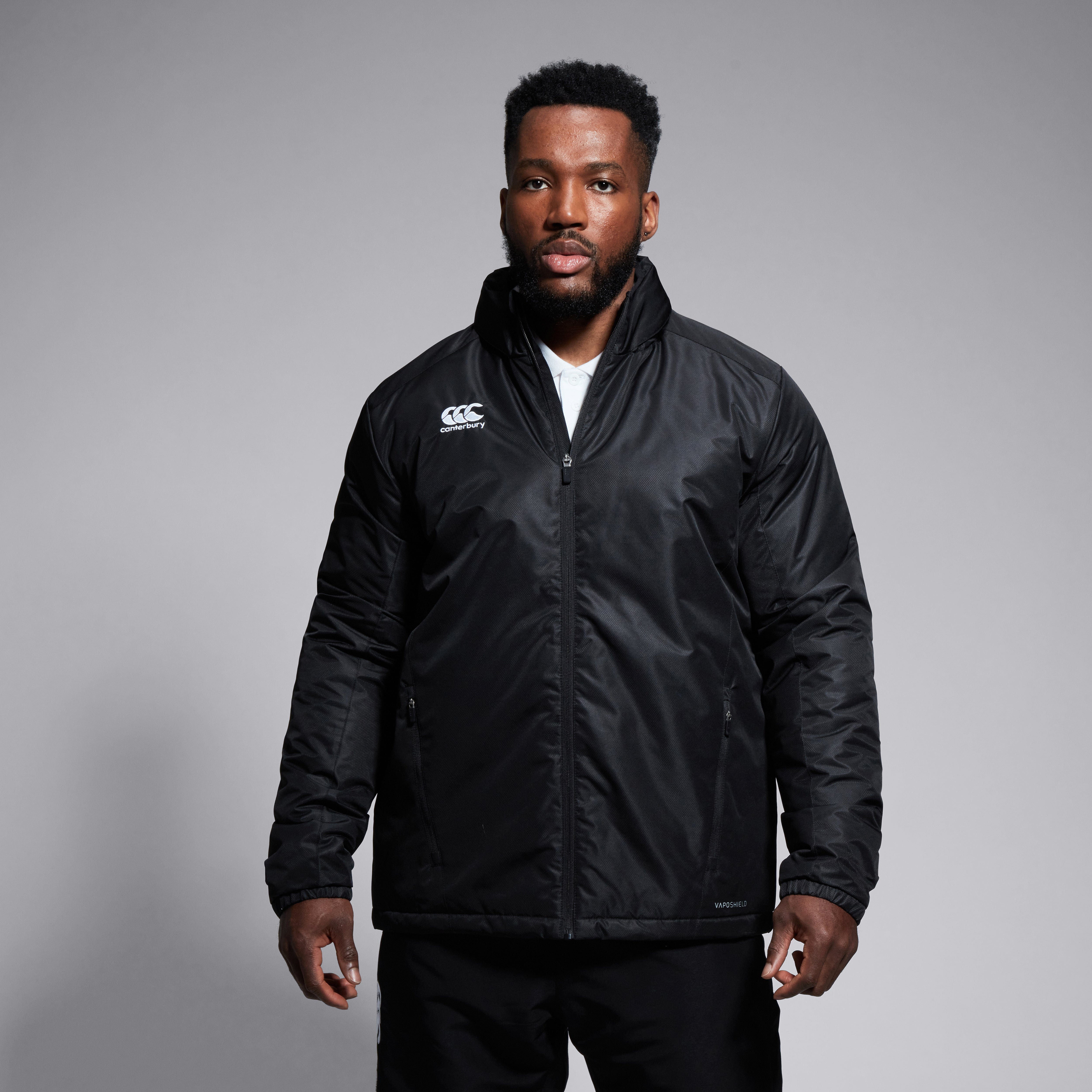 canterbury-mens-club-vaposhield-stadium-jacket-black-giacca-stadio-uomo-nera image 2