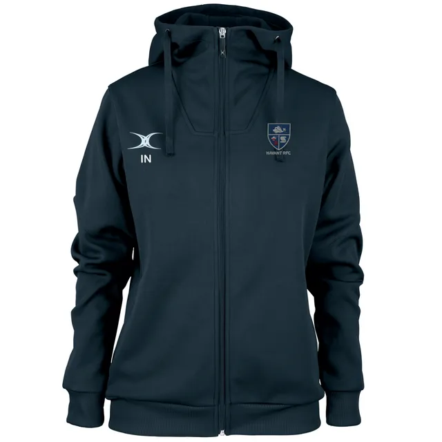 gilbert-rugby-havant-rfc-donna-ragazza-felpa-pro-con-cappuccio-blu-navy-scuro image 1