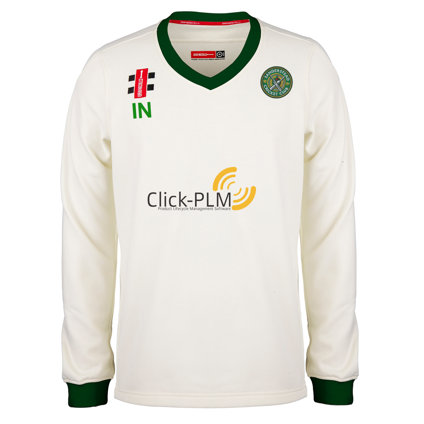 gray-nicolls-sanderstead-cc-pro-performance-maglione-match-bambino-avorio-verde image 1