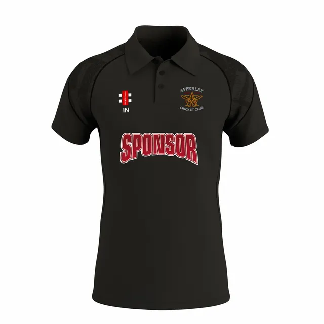 gray-nicolls-apperley-cc-senior-gts-polo-manica-corta-nera image 1