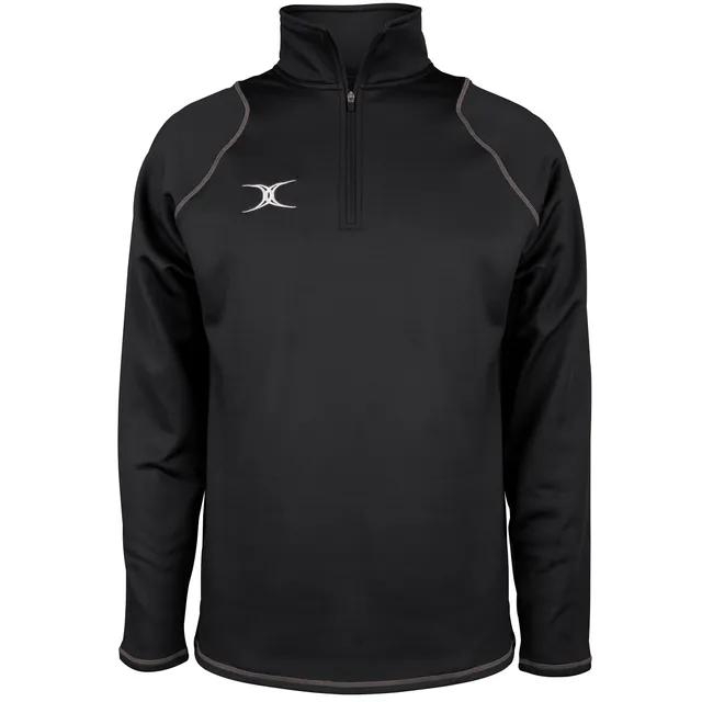 gilbert-rugby-quest-ii-1-4-zip-fleece-uomo-pile-rugby-nero-blu-navy-verde image 1
