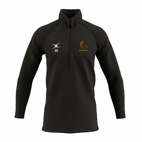 gilbert-rugby-andover-rfc-senior-gts-pile-1-4-zip-nero-con-collo-alto image 1