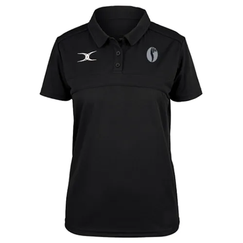 gilbert-rugby-photon-ii-polo-donna-manica-corta-nera-rugga-coffee image 1