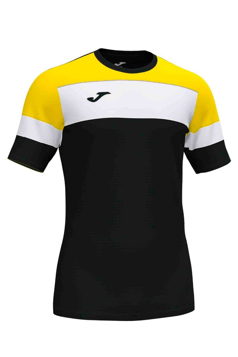 joma-crew-iv-maglia-calcio-manica-corta-nero-giallo-bianco image 1