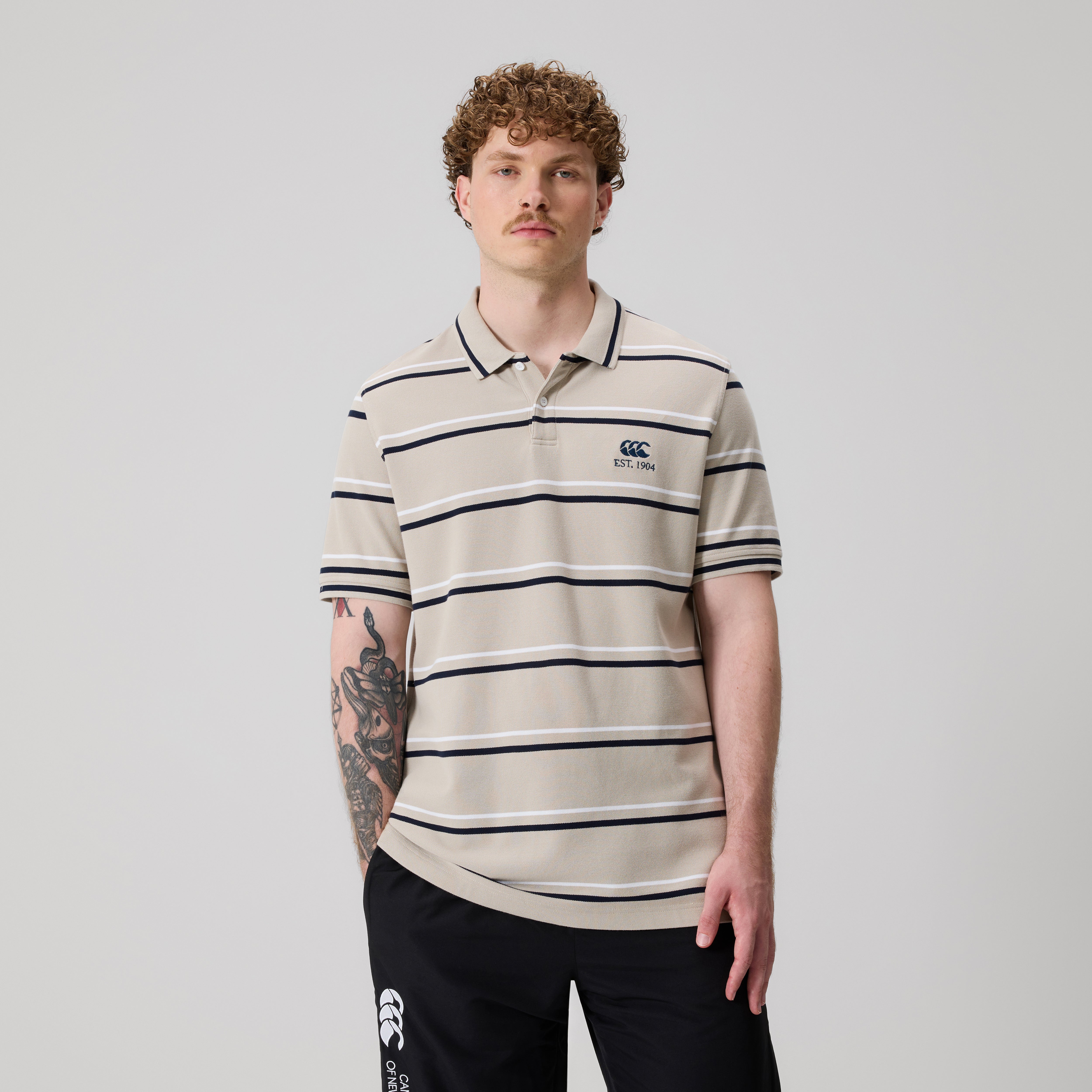 canterbury-multi-stripe-polo-beige-polo-uomo image 1