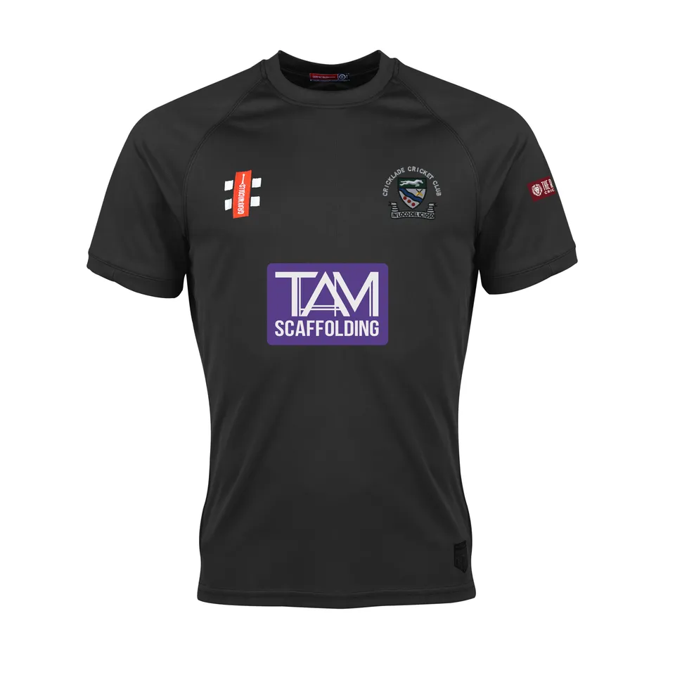 gray-nicolls-cricklade-cc-matrix-v2-t-shirt-cricket-manica-corta-senior-nera image 1