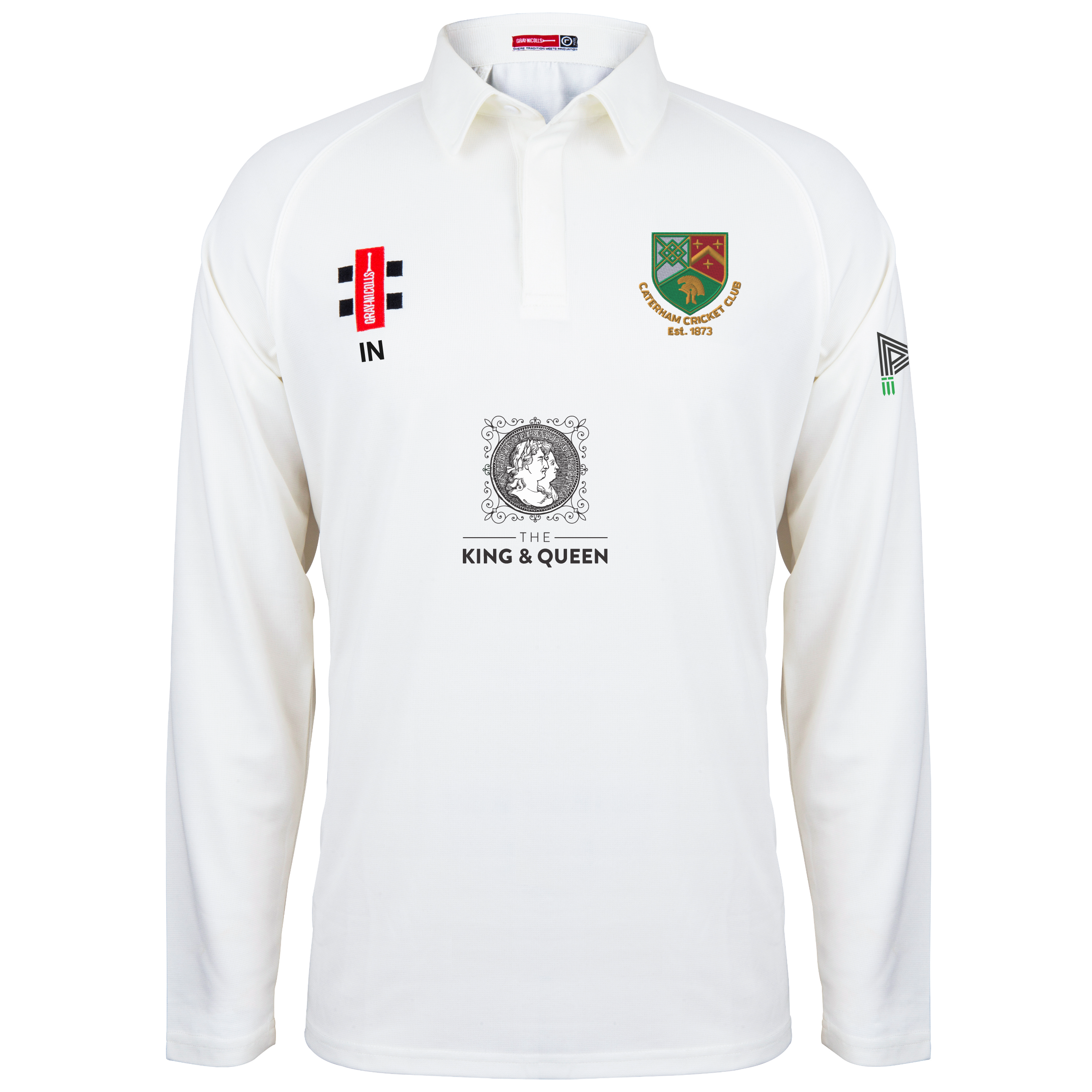 gray-nicolls-matrix-v2-maglia-cricket-manica-lunga-caterham-cc-senior-avorio image 1