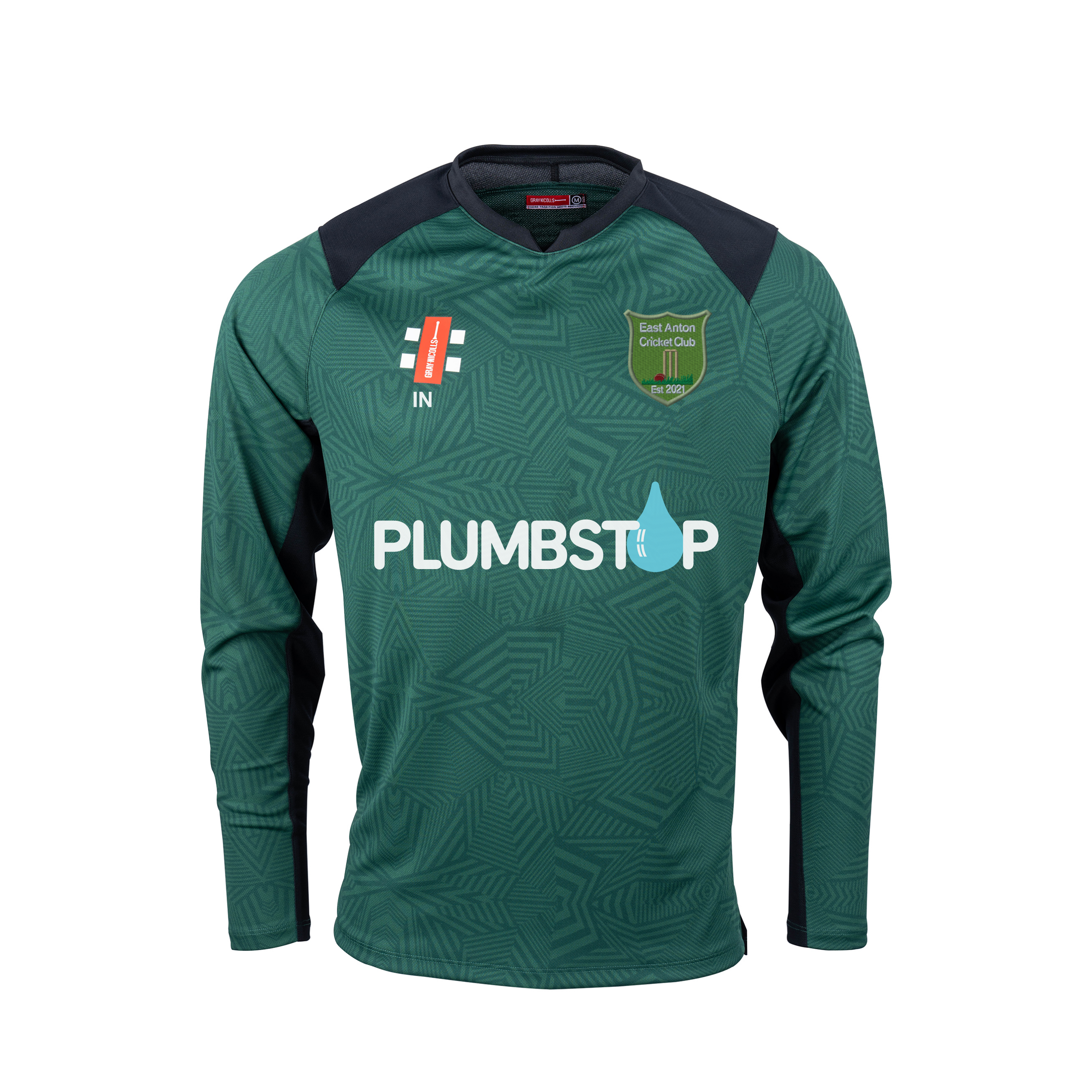 gray-nicolls-east-anton-cc-junior-maglia-pro-t20-manica-lunga-verde-nero image 1