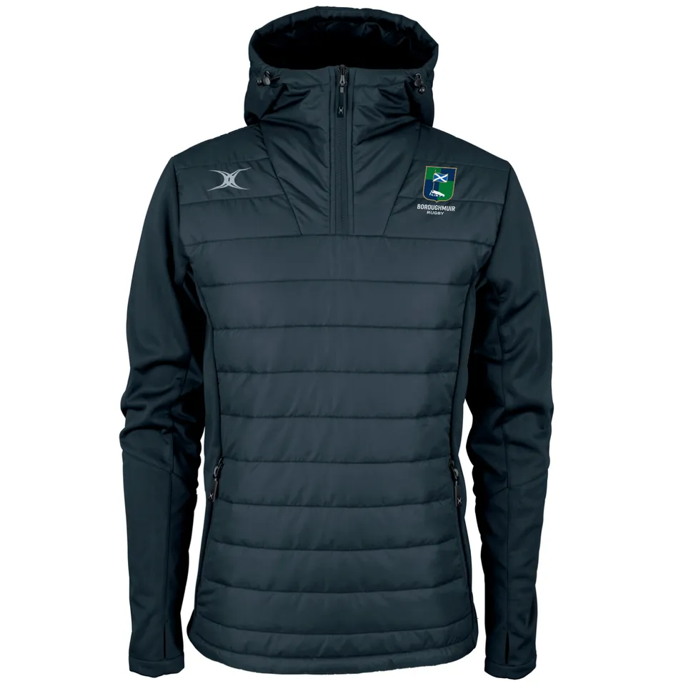 gilbert-rugby-pro-active-giacca-quarter-zip-adulto-blu-navy-boroughmuir-rugby image 1