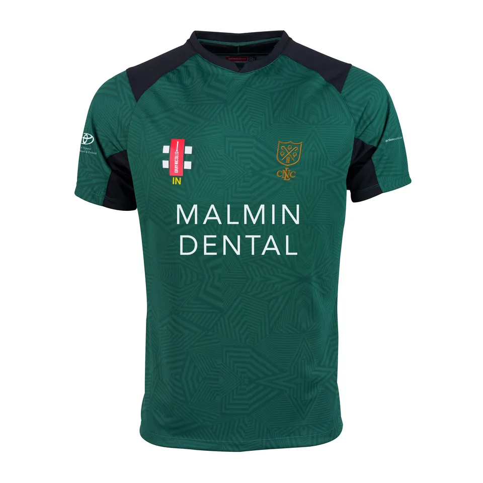gray-nicolls-north-london-cc-pro-t20-maglia-gara-junior-verde-nera-s-s image 1