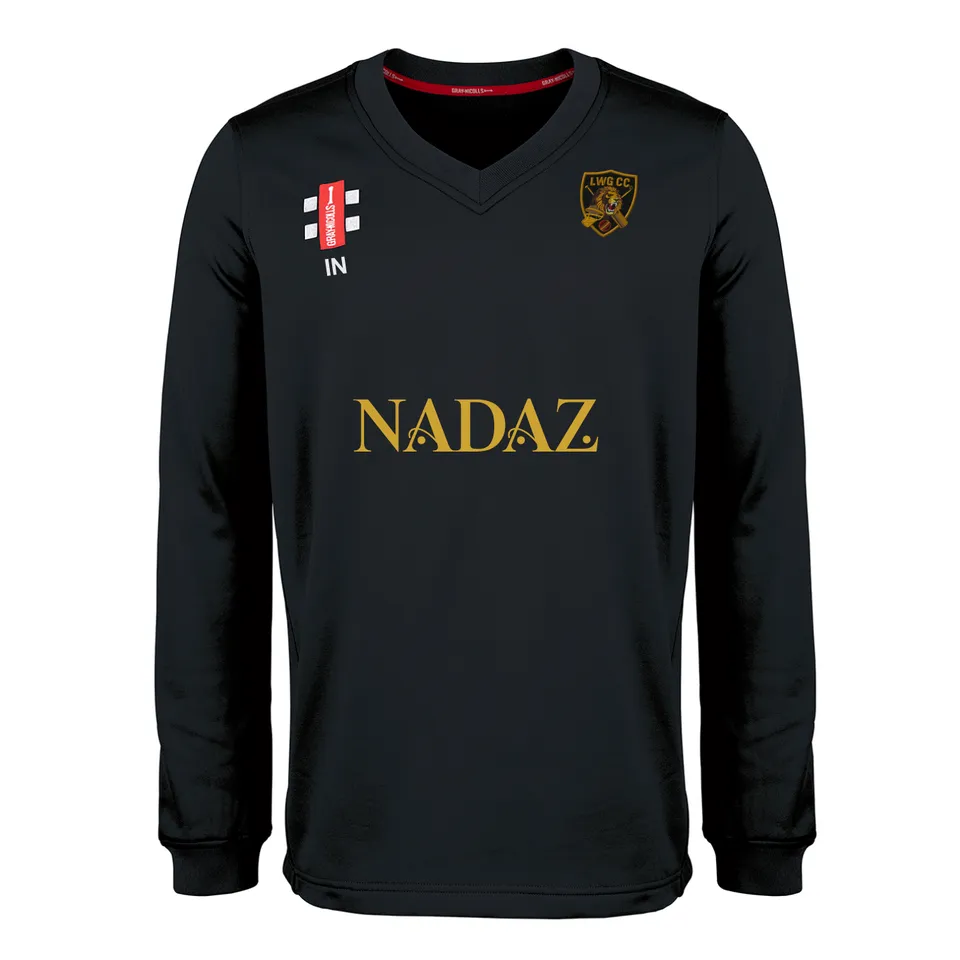 gray-nicolls-luton-women-girls-pro-performance-maglione-junior-nero image 1