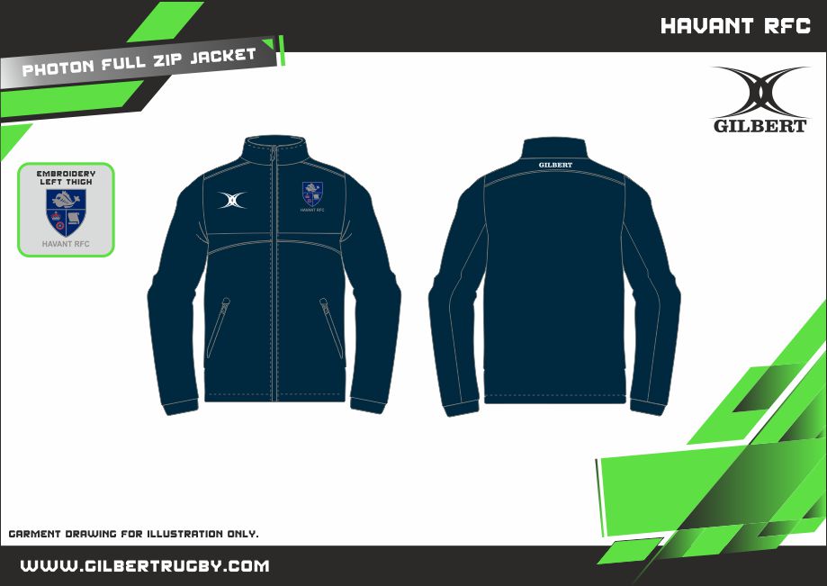 gilbert-rugby-havant-rfc-photon-giacca-full-zip-adulto-blu-navy image 2