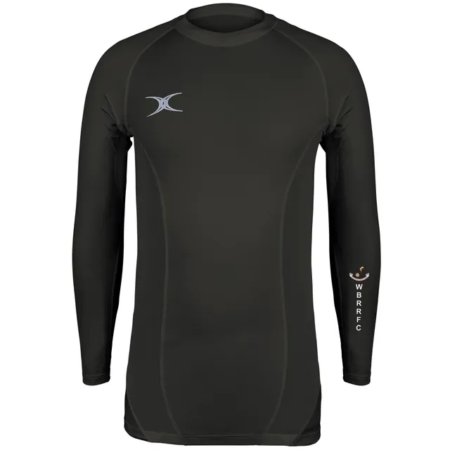 gilbert-rugby-whitley-bay-rockcliff-rfc-atomic-x-ii-baselayer-top-junior-nero image 1
