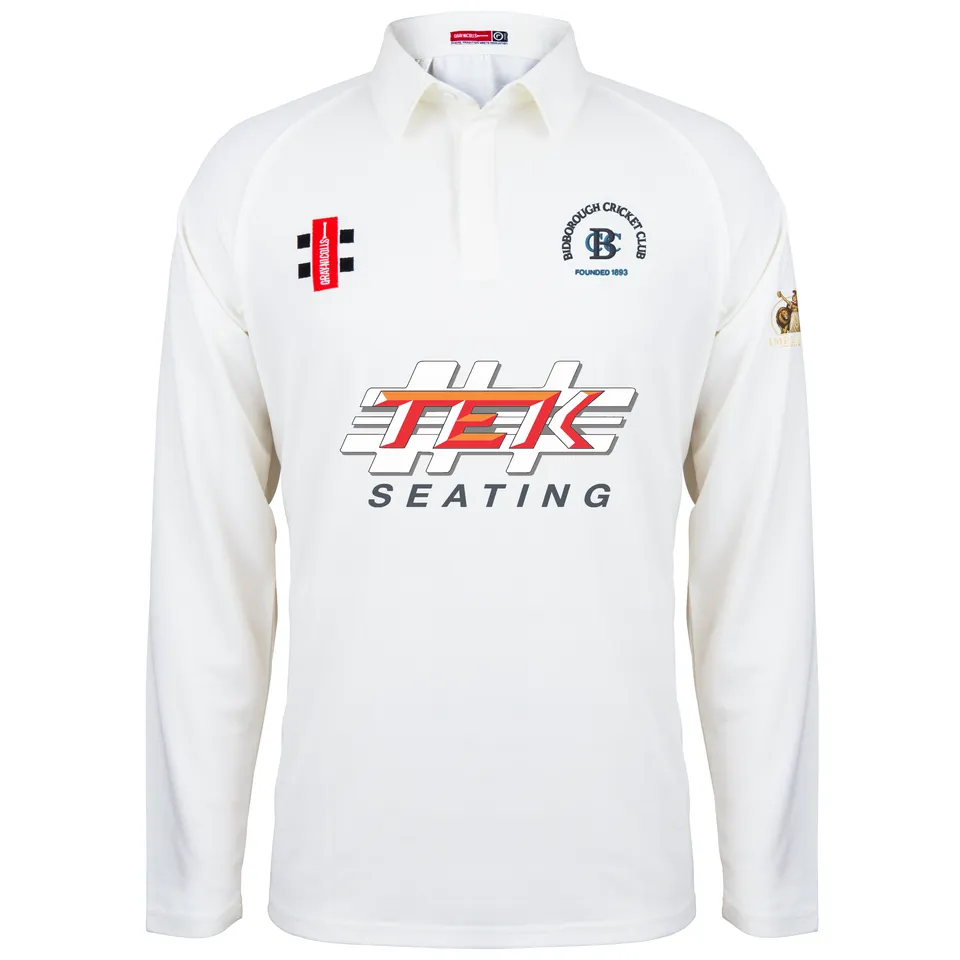 gray-nicolls-matrix-v2-maglia-cricket-manica-lunga-junior-bidborough-cc-avorio image 1