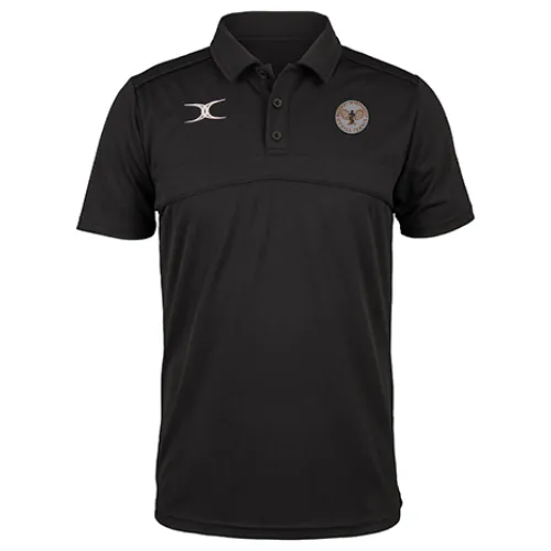 gilbert-rugby-nottingham-medics-tennis-photon-ii-polo-manica-corta-nera-senior image 1