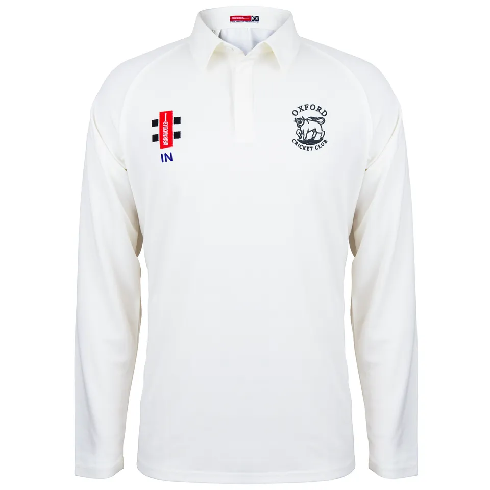 gray-nicolls-oxford-cc-matrix-v2-maglia-cricket-adulto-l-s-avorio-senior image 1