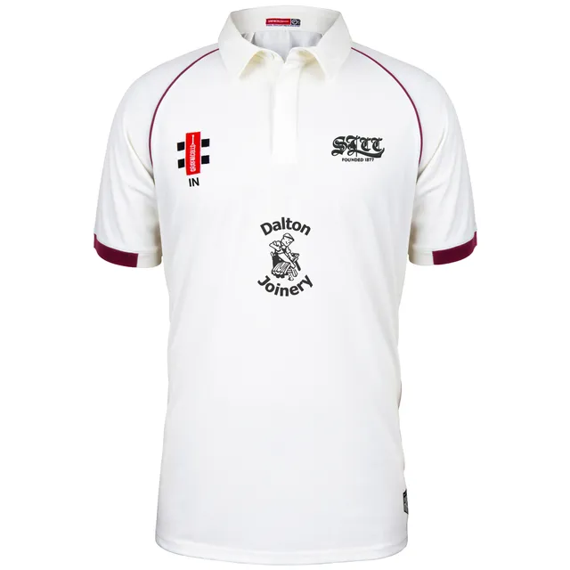 gray-nicolls-matrix-v2-maglia-cricket-s-s-junior-st-lawrence-ivory-maroon image 1