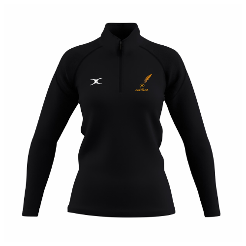 gilbert-rugby-currie-chieftains-gts-pile-1-4-zip-donna-nero image 1