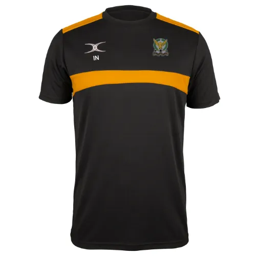gilbert-rugby-llandaff-north-rfc-photon-t-shirt-bambino-nero-oro image 1