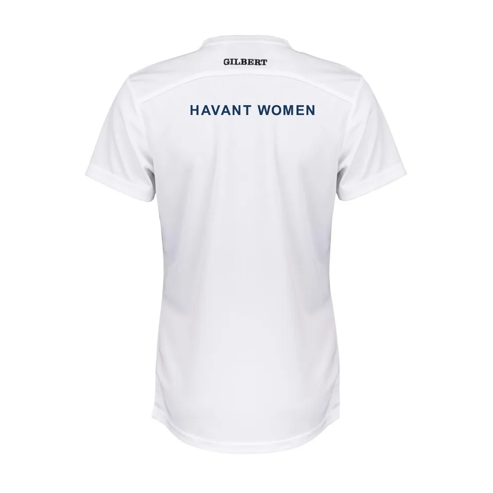gilbert-rugby-havant-rfc-photon-ii-t-shirt-donna-manica-corta-bianco image 1