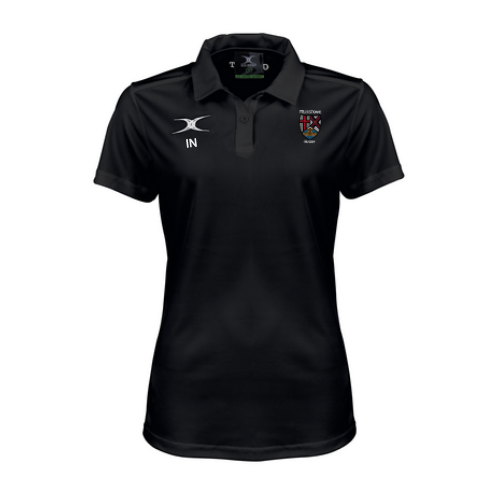 gilbert-rugby-photon-ii-polo-manica-corta-donna-nero-felixstowe-rfc image 2
