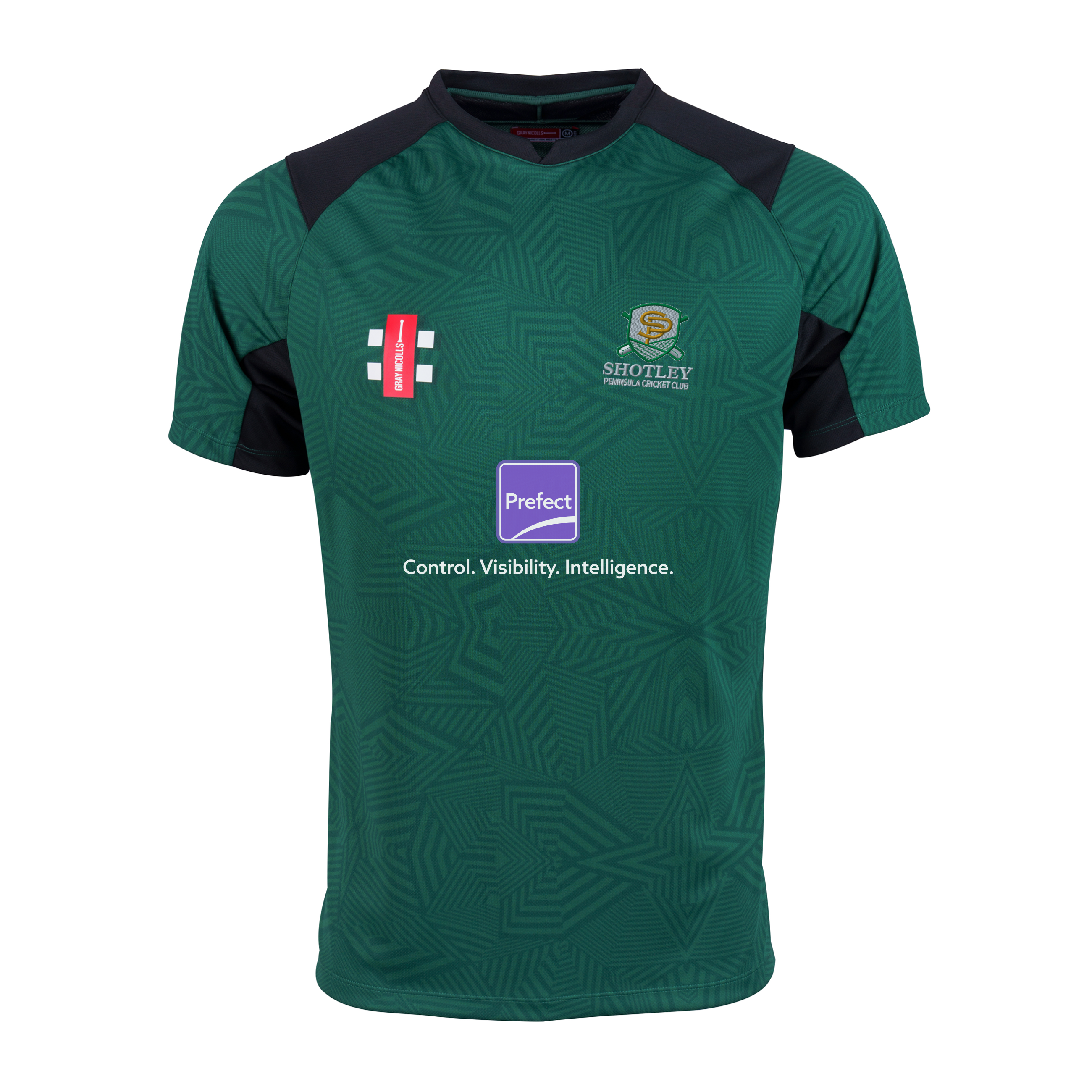 gray-nicolls-pro-t20-maglia-s-s-senior-verde-nero-shotley-peninsula-cc image 1