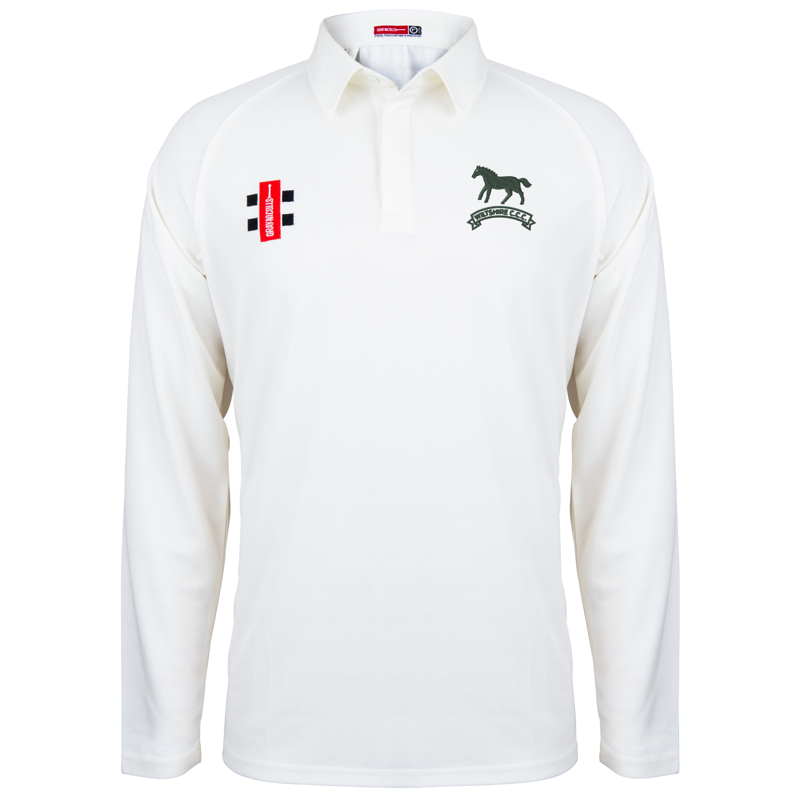 gray-nicolls-matrix-v2-maglia-l-s-junior-ivory-wiltshire-cricket image 1