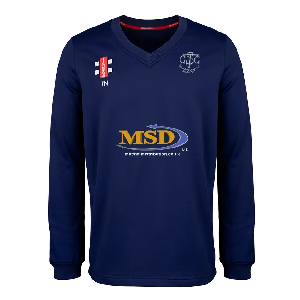 gray-nicolls-syston-town-cc-senior-maglione-gara-pro-performance-blu-navy image 1