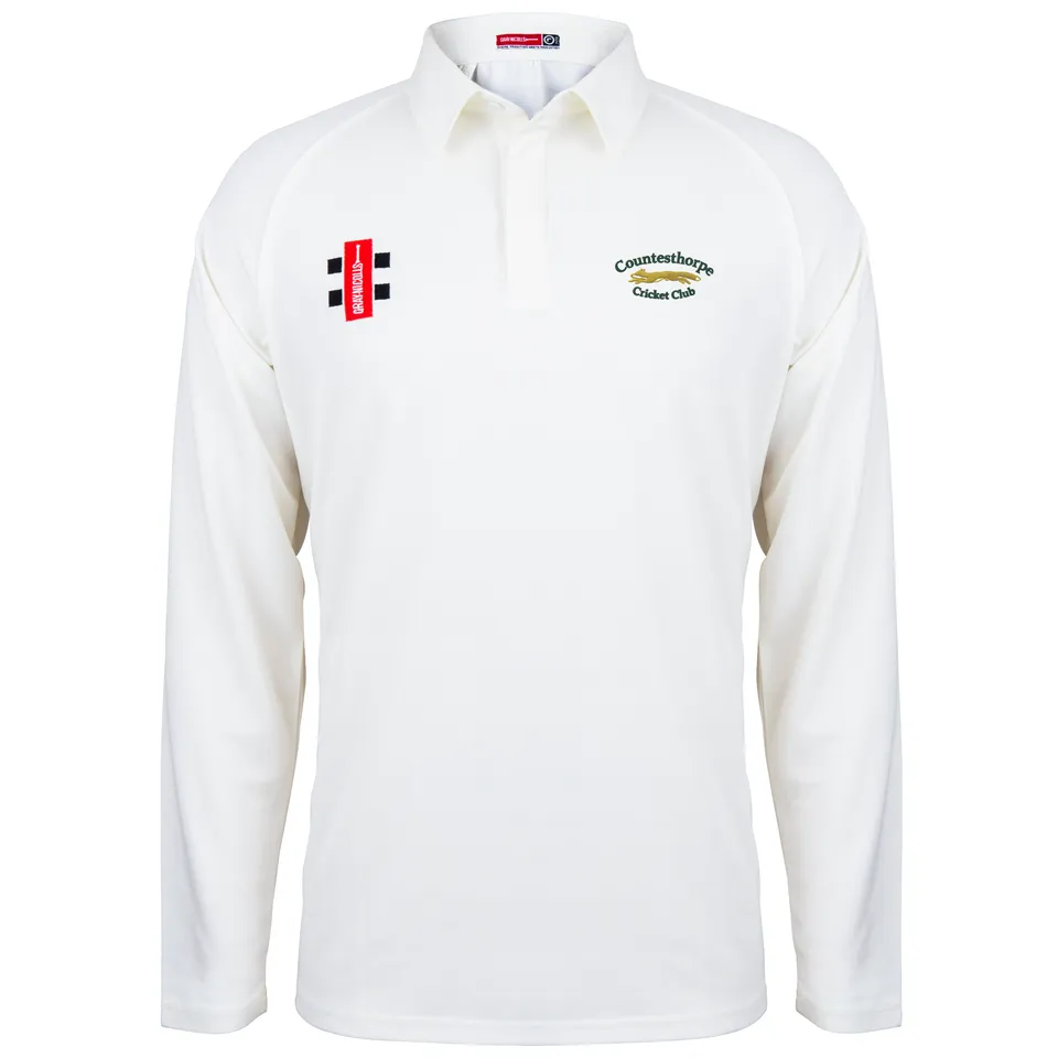 gray-nicolls-countesthorpe-cc-junior-matrix-v2-maglia-cricket-l-s-avorio image 1
