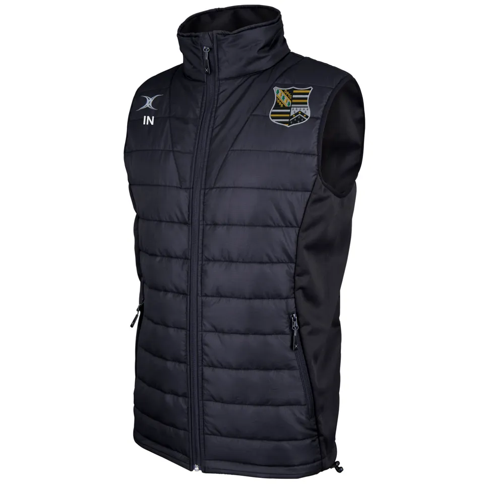 gilbert-rugby-oadby-wyggestonians-rfc-pro-gilet-bodywarmer-uomo-nero image 1