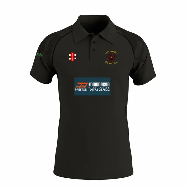 gray-nicolls-new-longton-cc-senior-gts-polo-manica-corta-black image 1