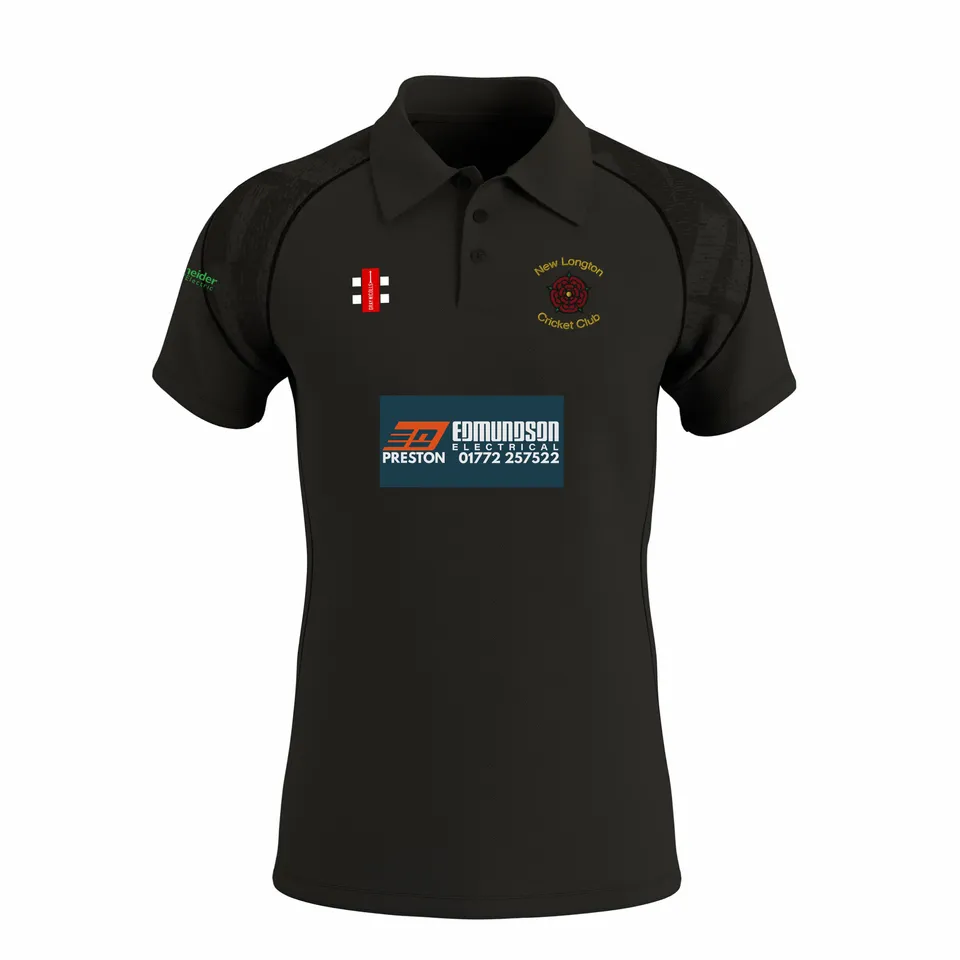 gray-nicolls-new-longton-cc-senior-gts-polo-manica-corta-black image 1