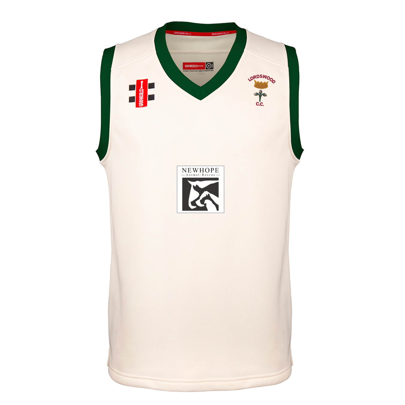 gray-nicolls-lordswood-cc-pro-performance-match-slipover-adulto-avorio-verde-gil image 1
