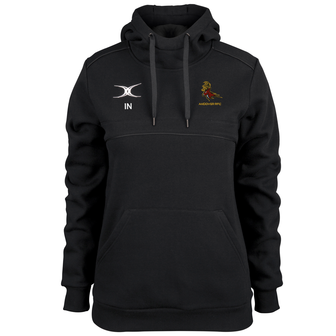 gilbert-rugby-andover-rfc-photon-hoodie-donna-nero image 1