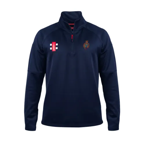 gray-nicolls-aberdare-c-c-senior-pro-thermo-fleece-navy-pile-cricket-1-4-zip-adu image 1