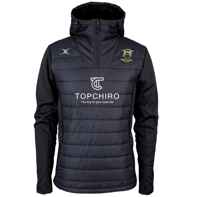 gilbert-rugby-pro-giacca-quarter-zip-senior-health-sciences-university-rfc-nero image 1