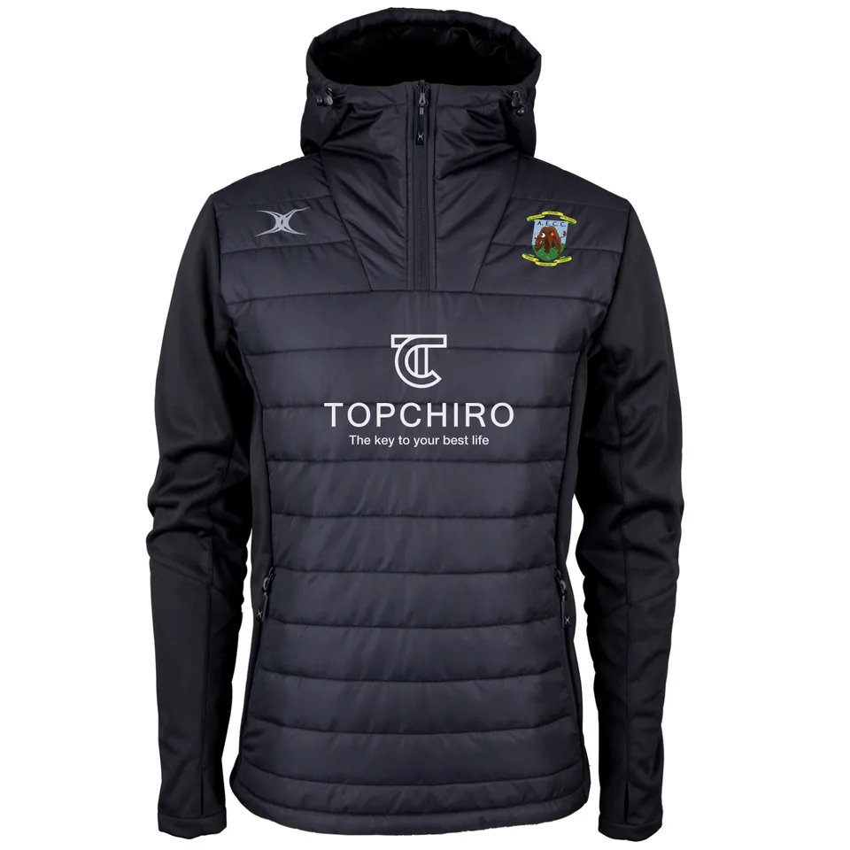 gilbert-rugby-pro-giacca-quarter-zip-senior-health-sciences-university-rfc-nero image 1