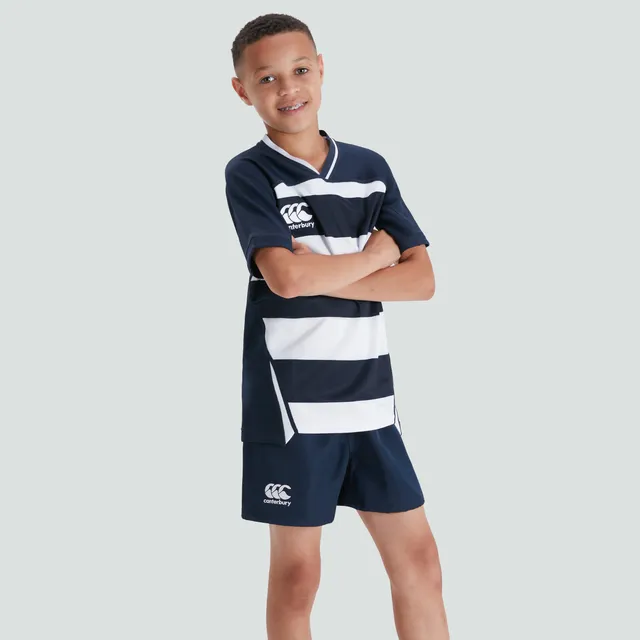 canterbury-vapodri-evader-hooped-maglia-rugby-junior-unisex-navy image 1